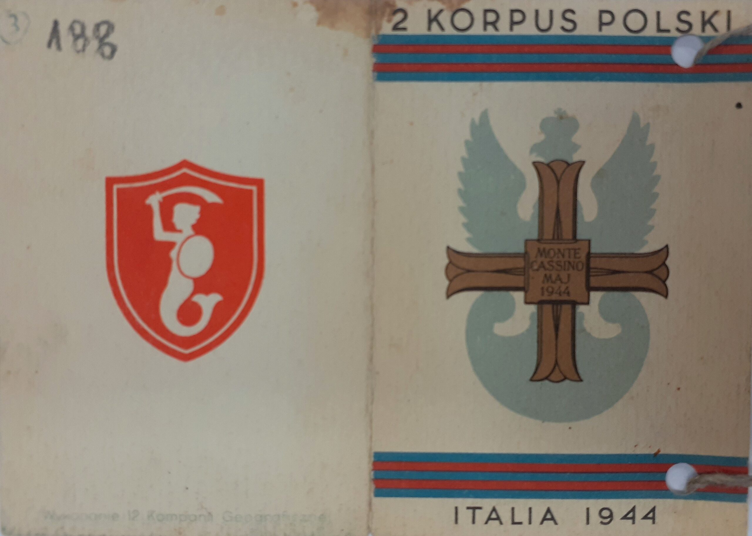 Cover of Zenon Chruszcz's Monte Cassino Cross award document