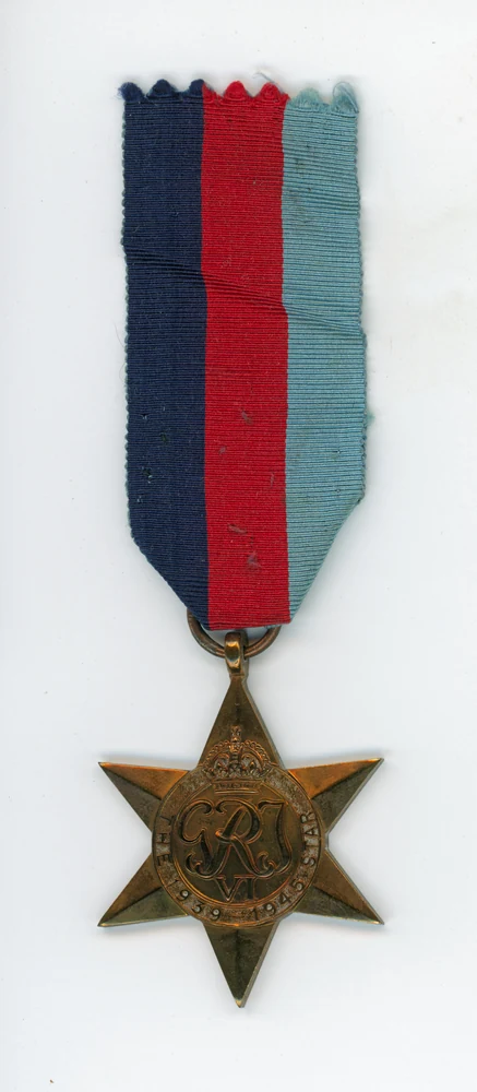 1939-1945 Star with its dark blue, red and light blue ribbon