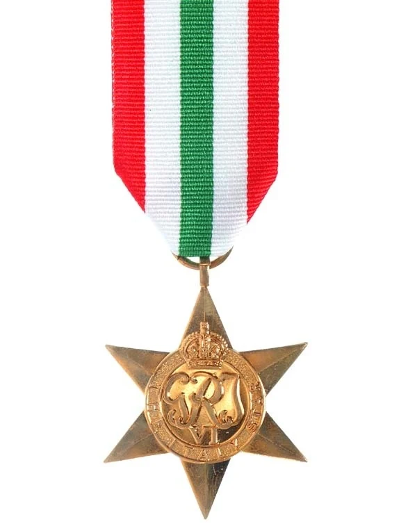 Italy Star with its red, white and green ribbon